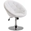 Image de HOMCOM Fauteuil Relax pour Salon avec Base en Acier, Similicuir Blanc