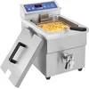 Image de Royal Catering Friteuse à Induction 10L, 3.500W, 60-200°C, avec Vanne de Vidange et Minuterie Electrique Professionnelle Horeca