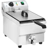 Image de Royal Catering Friteuse Électrique Friteuse Professionnelle RCEF 10EH-1 (3 000 W, 10 L, Thermostat, 60-200 °C, Robinet de vidange, Acier Inox)