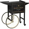 Image de Royal Catering Chariot À Pop Corn Pour Machine À Popcorn Professionnelle Sur Roue RCPT-BGWG-1 (Coloris Noir & Or, Tôle D'Acier Peinte, 4 Roues, 2 Freins, Compartiment De Rangement)