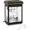 Image de Royal Catering Machine À Popcorn Professionnelle (1 500 W, 220-270 °C, 5-6 kg/h, Éclairage) Rétro Noir & Or, Appareil Professionnel Sucré Caramel