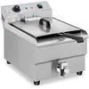 Image de Royal Catering Friteuse Électrique De Restaurant Simple Avec Robinet Professionnelle RCEF 16EB (3 500 W, 16 l, Température Max. 200 °C, Zone froide, Robinet de vidange)