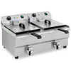 Image de Royal Catering Friteuse Électrique 2 x 13 L, Zone Froide, Thermostat, De Restaurant Double Avec Robinet Professionnelle Commerciale