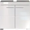 Image de Meuble sous lavabo - 2 portes - Blanc   L60 x P34 cm x H56cm - AMANDA