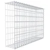 Image de Panier de pierre gabion carré, Largeur de maille 5 x 10 cm, profondeur 20 cm, Panier de culture type 2, spirale Fermeture, galvanisé 100 x 70 x 20 cm