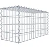 Image de Panier de pierre gabion carré, Largeur de maille 5 x 10 cm, profondeur 30 cm, la culture Panier de type 3, spirale Fermeture, galvanisé 80 x 40 x 30 cm