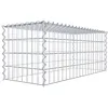 Image de Panier de pierre gabion carré, mailles 5 x 10 cm, profondeur 40 cm, la culture Panier type 3, spirale Fermeture, galvanisé 100 x 40 x 40 cm