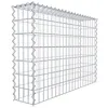 Image de Panier de pierre gabion carré, Largeur de maille 5 x 10 cm, profondeur 20 cm, Panier de culture type 3, spirale Fermeture, galvanisé 100 x 70 x 20 cm
