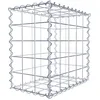 Image de GABIONA Panier de Pierre Gabion carré, Mailles 10 x 10 cm, Profondeur 30 cm, Spirale Fermeture, galvanisé 50 x 50 x 30 cm
