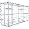 Image de GABIONA Panier de Pierre Gabion carré, Mailles 10 x 10 cm, Profondeur 20 cm, Spirale Fermeture, galvanisé 80 x 40 x 20 cm