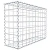 Image de GABIONA Panier de Pierre Gabion carré, Mailles 10 x 10 cm, Profondeur 30 cm, Spirale Fermeture, galvanisé 100 x 70 x 30 cm