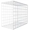 Image de Panier à pierre gabion angulaire, maille 10 x 10 cm, profondeur 50 cm, panier d'extension type 2, fermeture à spirale, galvanisé