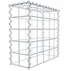 Image de GABIONA Panier de Pierre Gabion carré, Mailles 10 x 10 cm, Profondeur Fermeture 20 cm, Panier de Culture Type 3, Spirale, galvanisé 50 x 50 x 20 m