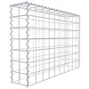 Image de Panier de pierre gabion carré, mailles 10 x 10 cm, profondeur Fermeture 20 cm, Panier de culture type 3, spirale, galvanisé 100 x 70 x 20 cm