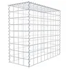 Image de Panier de pierre gabion carré, mailles 10 x 10 cm, profondeur 40 cm, la culture Panier de type 3, spirale Fermeture, galvanisé 100 x 90 x 40 cm