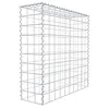 Image de Panier de pierre gabion carré, mailles 10 x 10 cm, profondeur 30 cm, de culture Panier de type 3, spirale Fermeture, galvanisé 100 x 100 x 30 cm