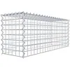 Image de Panier à pierres, gabion, angulaire, maille 5 x 5 cm, profondeur 30 cm, panier d'extension type 3, fermeture à spirale, galvanisé