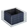 Image de Plate-bande surélevée Panier de pierre gabion carré, Largeur de maille 5 x 10 cm, longueur 100 cm, épaisseur 10 cm, spirale Fermeture, galvanisé 100 x 50 x 100 cm