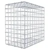 Image de GABIONA Panier à pierre carré - Dimensions des mailles : 5 x 5 cm - Profondeur : 30 cm - Gabion : 50 x 50 x 30 cm (L x H x P) - Anneau en C