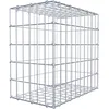 Image de GABIONA Panier à pierre carré - Dimensions des mailles : 5 x 10 cm - Profondeur : 30 cm - Gabion : 50 x 50 x 30 cm (L x H x P) - Anneau en C