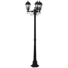 Image de Lindby Lampadaire extérieur Lamina (Antique, Classic) en Marron Aluminium (à 3 lampes E27) Candélabre luminaire d’extérieur