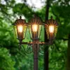 Image de Lindby, luminaire d'extérieur Lamina, 172 cm, à 3 lampes, noir rouille, E27
