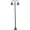 Image de Lindby Lampadaire extérieur Madea à intensité variable (Moderne) en Noir Aluminium (à 2 lampes, E27) Candélabre luminaire d’extérieur