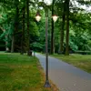 Image de Lindby, luminaire d'extérieur Madea, gris, à 2 lampes, 212 cm, E27, IP44