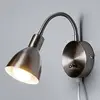 Image de Applique murale Lindby Amrei, couleur nickel, 42cm, fiche, intensité variable