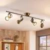 Image de Plafonnier Lindby Perseas, 78 cm, à 4 lampes, laiton vieilli, GU10
