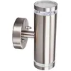 Image de Lindby LED Applique Exterieur Tiberius (Moderne) en Gris Inox (à 2 lampes,), Murale Luminaire Lampe Jardin Eclairage d’exterieur
