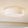 Image de Plafonnier Lindby Sebatin, Ø 50 cm, blanc, tissu, E27