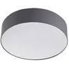 Image de Lindby Plafonnier Tissu Sebatin à intensité variable (Moderne) en Gris Textile e. a. pour Chambre coucher (à 3 lampes, E27) Luminaire Lampe Plafond Eclerage Eclairage