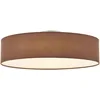 Image de Lindby Plafonnier Tissu Sebatin à intensité variable (Moderne) en Marron Textile e. a. pour Chambre coucher (à 3 lampes, E27) Luminaire Lampe Plafond Eclerage Eclairage