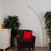 Image de Lindby lampe sur pied LED Danua, argent, métal, hauteur 200cm