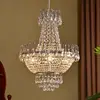 Image de Lustre Lindby Casparia, couleur chrome, cristal, E14