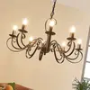 Image de Lucande Lustre Caleb, 8 lampes, couleur rouille, métal, E14