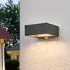 Image de Lucande Lampe murale solaire LED Mahra, anthracite, métal, capteur