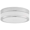 Image de Lindby Plafonnier Salle De Bain Flavi à intensité variable (Moderne) en Argent Verre e. a. pour de bain (à 2 lampes, E27) WC Luminaire Lampe Plafond Eclerage