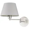 Image de Lindby Applique Murale Tissu Pola à intensité variable (Moderne) en Gris Textile e. a. pour Salon & Salle manger (1 lampe,à E27), Lampe Eclairage Luminaire Mural