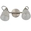 Image de Lindby Applique Murale Kara à intensité variable (Moderne) en Gris Verre e. a. pour Salle de bain (à 2 lampes, G9), Luminaire salle bain, Lampe WC