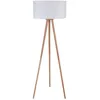 Image de Lindby Lampadaire Trepied Charlia (Scandinave) en Blanc Textile e. a. pour Salon & Salle à manger (1 lampe,à E27), Sur Pied Lampe a de Sol