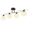 Image de Lindby Plafonnier Leanda à intensité variable (Moderne) en Bronze Verre e. a. pour Salon & Salle manger (à 4 lampes, E14) Luminaire Lampe Plafond Eclerage Eclairage