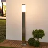 Image de Lindby Luminaire extérieur Lorian à intensité variable (Moderne) en Gris Inox (1 lampe,à E27), Borne lumineuse luminaire pour socle
