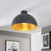 Image de Lindby plafonnier Lya, Ø 40 cm, noir-or, métal