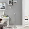 Image de Lindby lampe sur pied LED Yveta, couleur nickel, métal, intensité variable