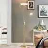 Image de Lindby lampe sur pied LED Yveta, laiton, métal, intensité variable, 183cm