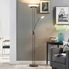 Image de Lindby lampe sur pied LED Yveta, couleur rouille, métal, intensité variable