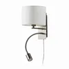 Image de Lindby LED Applique Murale Tissu Florens (Moderne) en Gris Textile e. a. pour Salon & Salle à manger (1 lampe,à E14), Lampe Eclairage Luminaire Mural