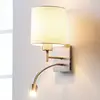 Image de Applique murale Lindby Camilo, couleur nickel, lampe de lecture LED, 28 cm